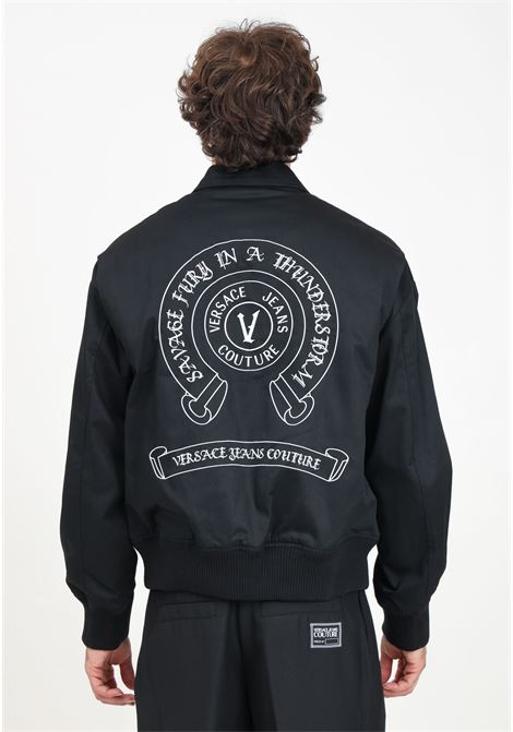Black men's jacket with removable sleeveless jacket VERSACE JEANS COUTURE | 77GASD19CN01D899